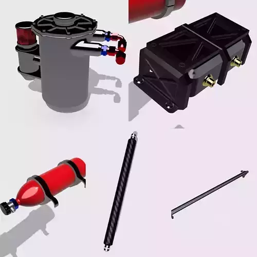VC Valiant Promod 6 pce accessory set Battery Extinguisher etc 3D print model