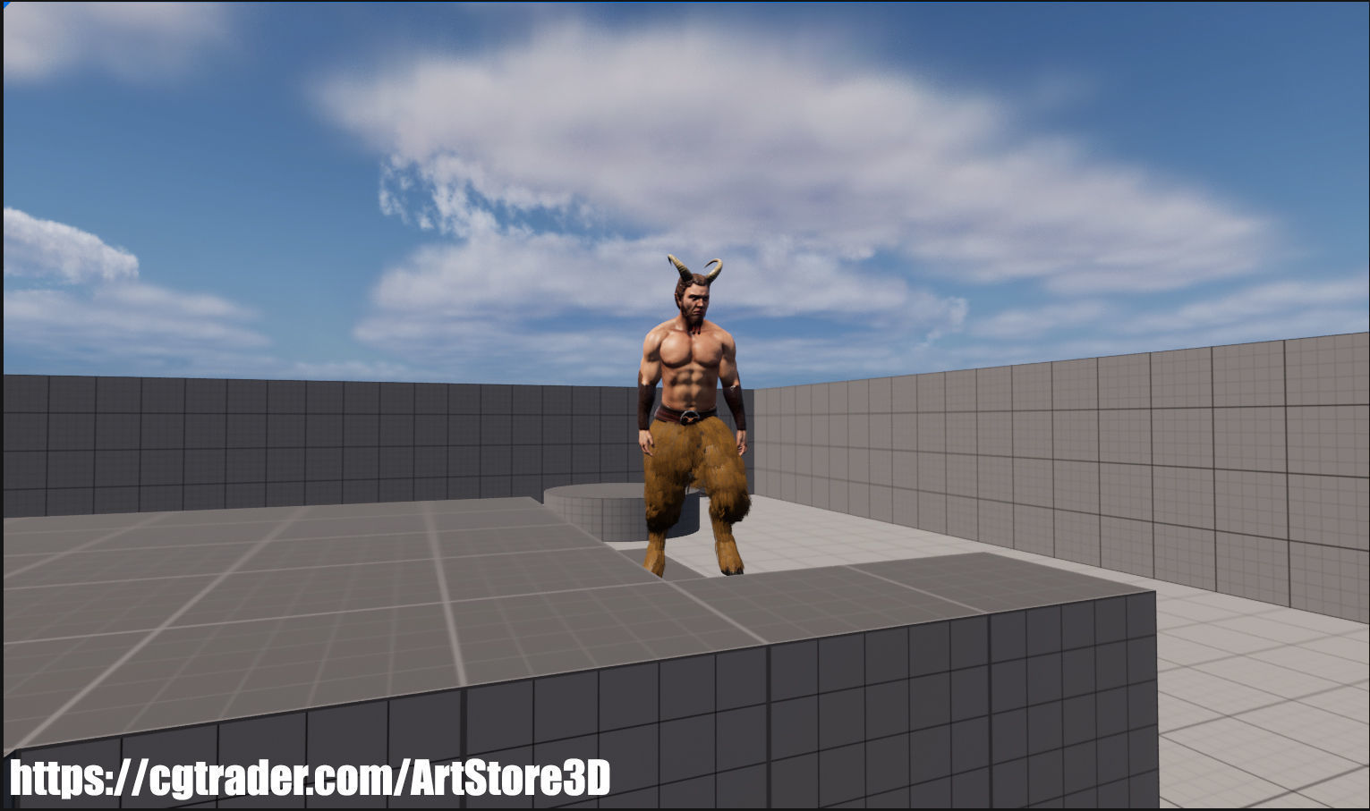Satyr Pack - Male - Female Low-poly 3D model_51