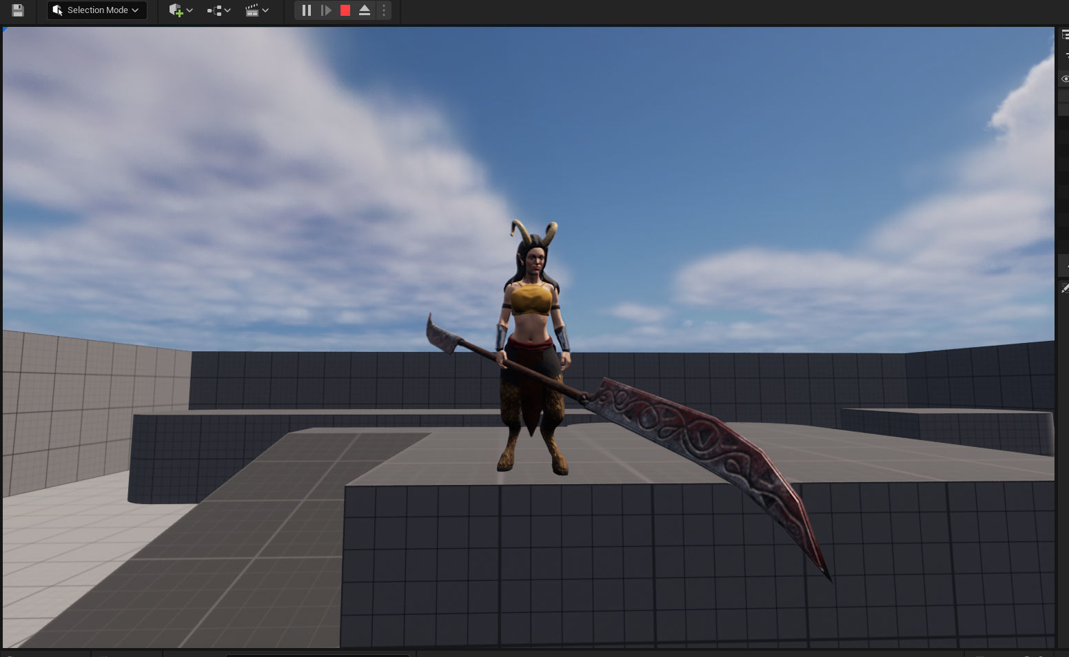 Satyr Pack - Male - Female Low-poly 3D model_63