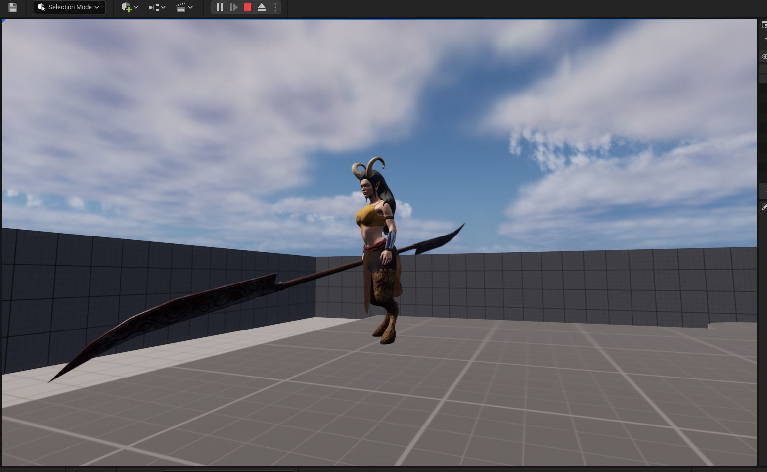 Satyr Pack - Male - Female Low-poly 3D model_54