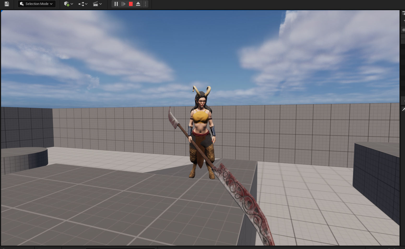 Satyr Pack - Male - Female Low-poly 3D model_62