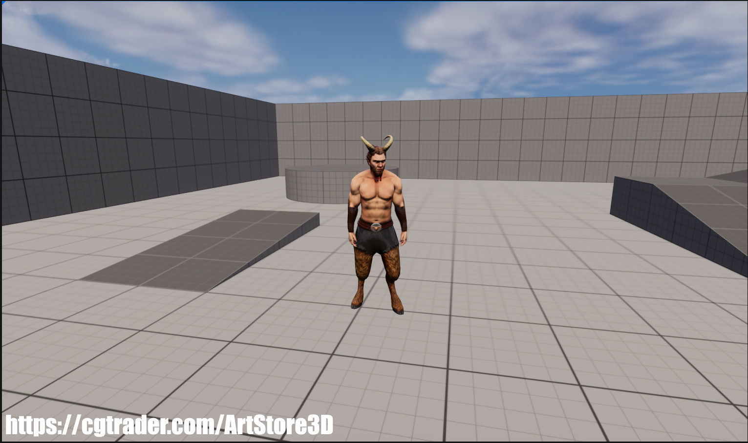 Satyr Pack - Male - Female Low-poly 3D model_45