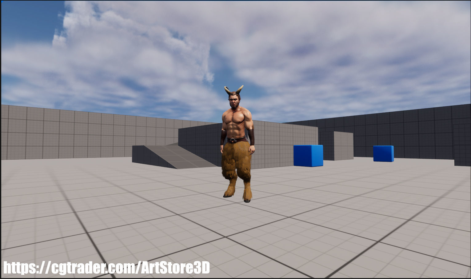 Satyr Pack - Male - Female Low-poly 3D model_49
