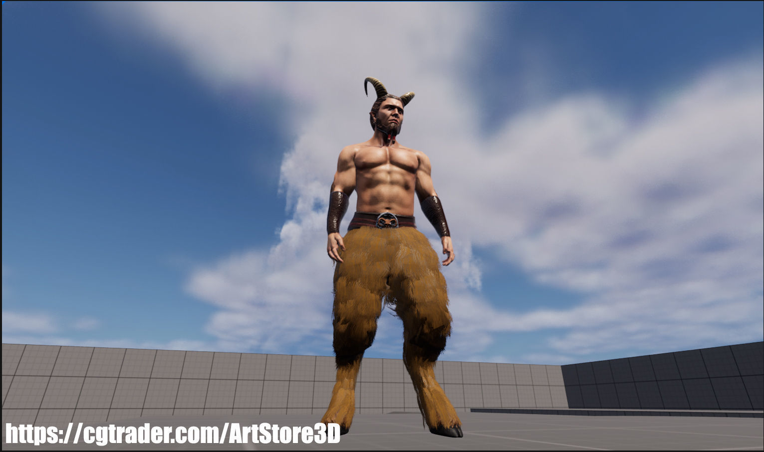 Satyr Pack - Male - Female Low-poly 3D model_50