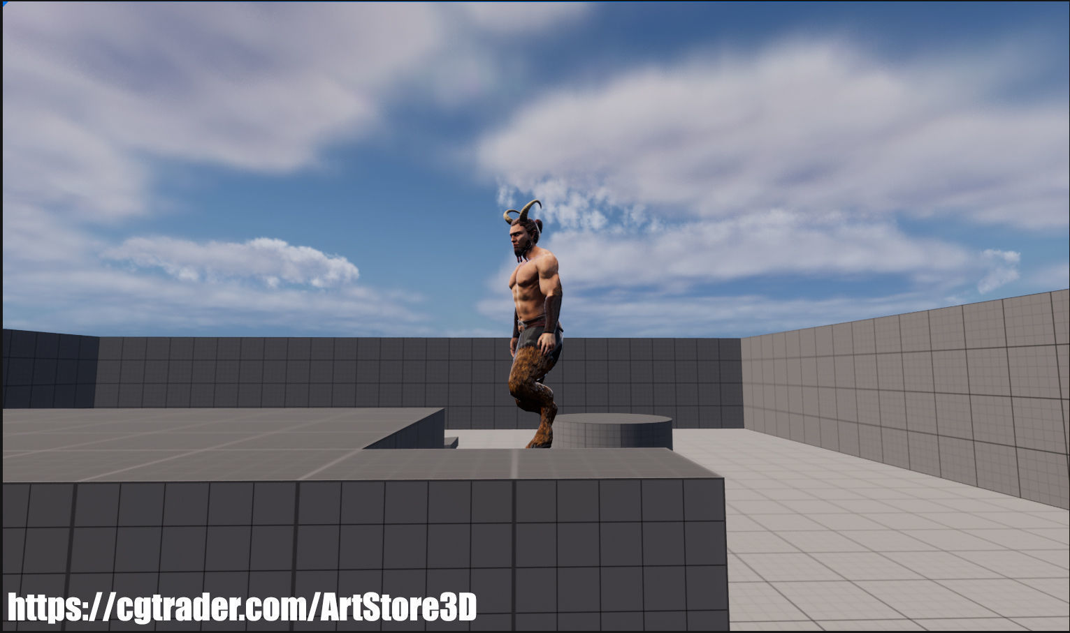 Satyr Pack - Male - Female Low-poly 3D model_33