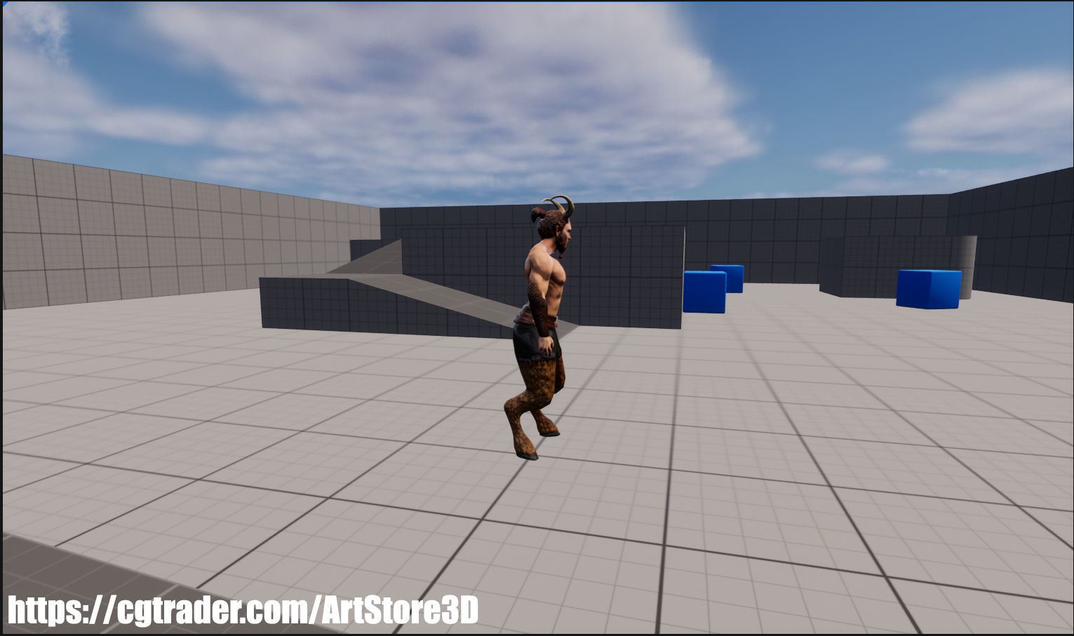 Satyr Pack - Male - Female Low-poly 3D model_43