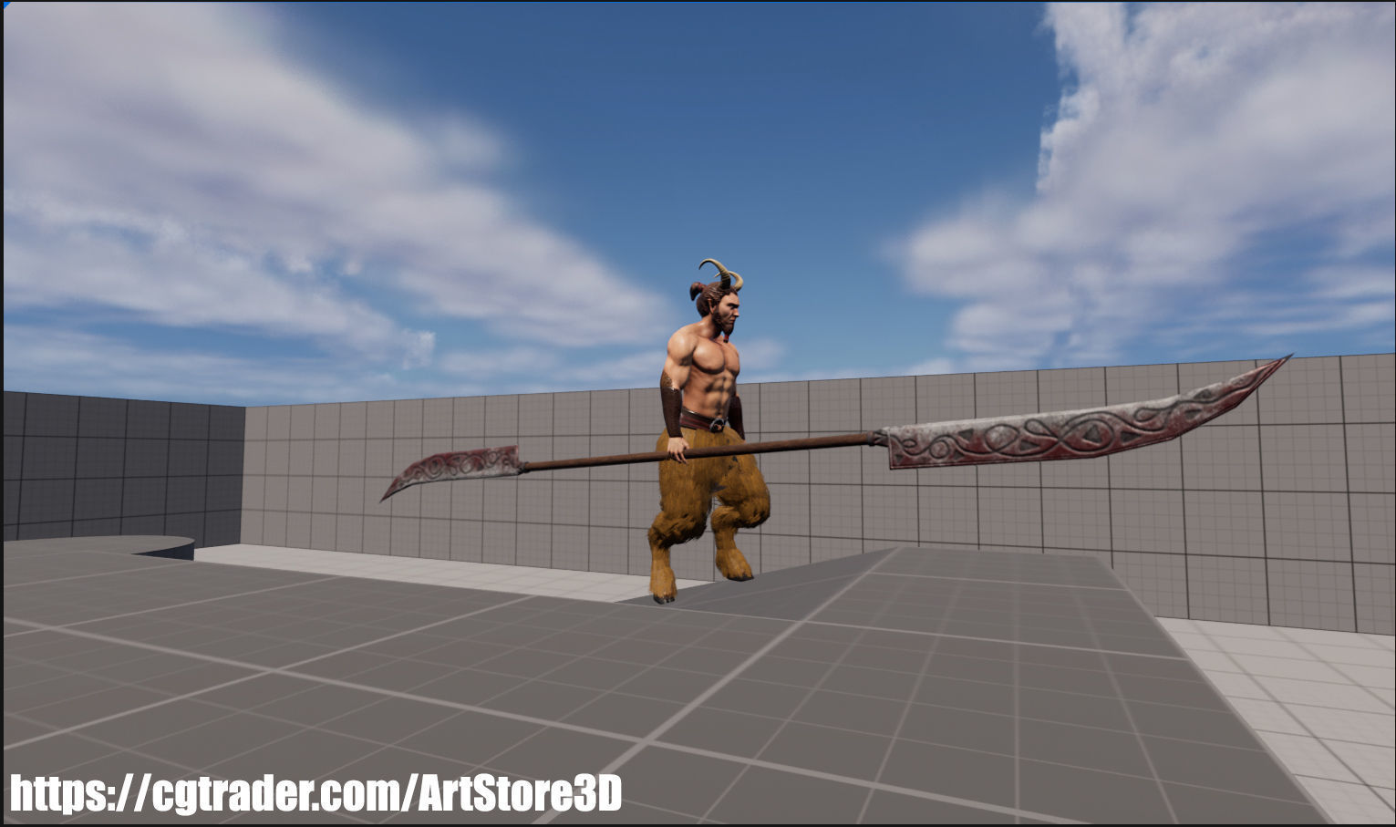 Satyr Pack - Male - Female Low-poly 3D model_47