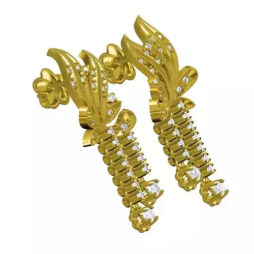 Unique Vintage Style Diamond Earring