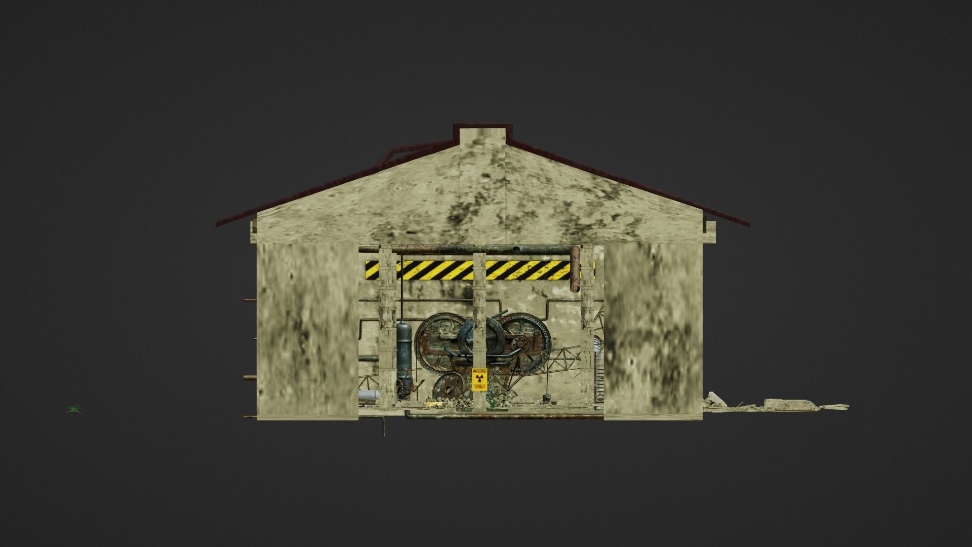 Old Factory building Low-poly 3D model_5
