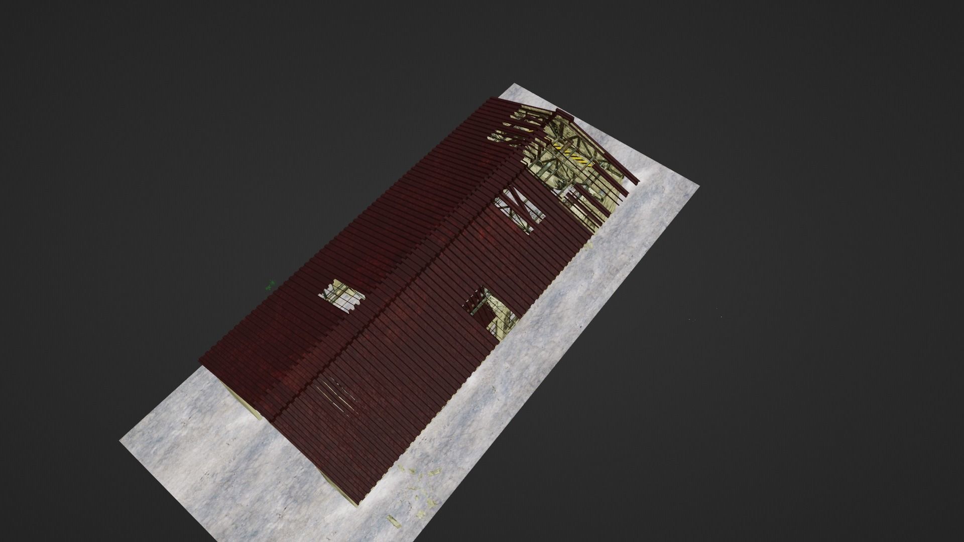 Old Factory building Low-poly 3D model_9