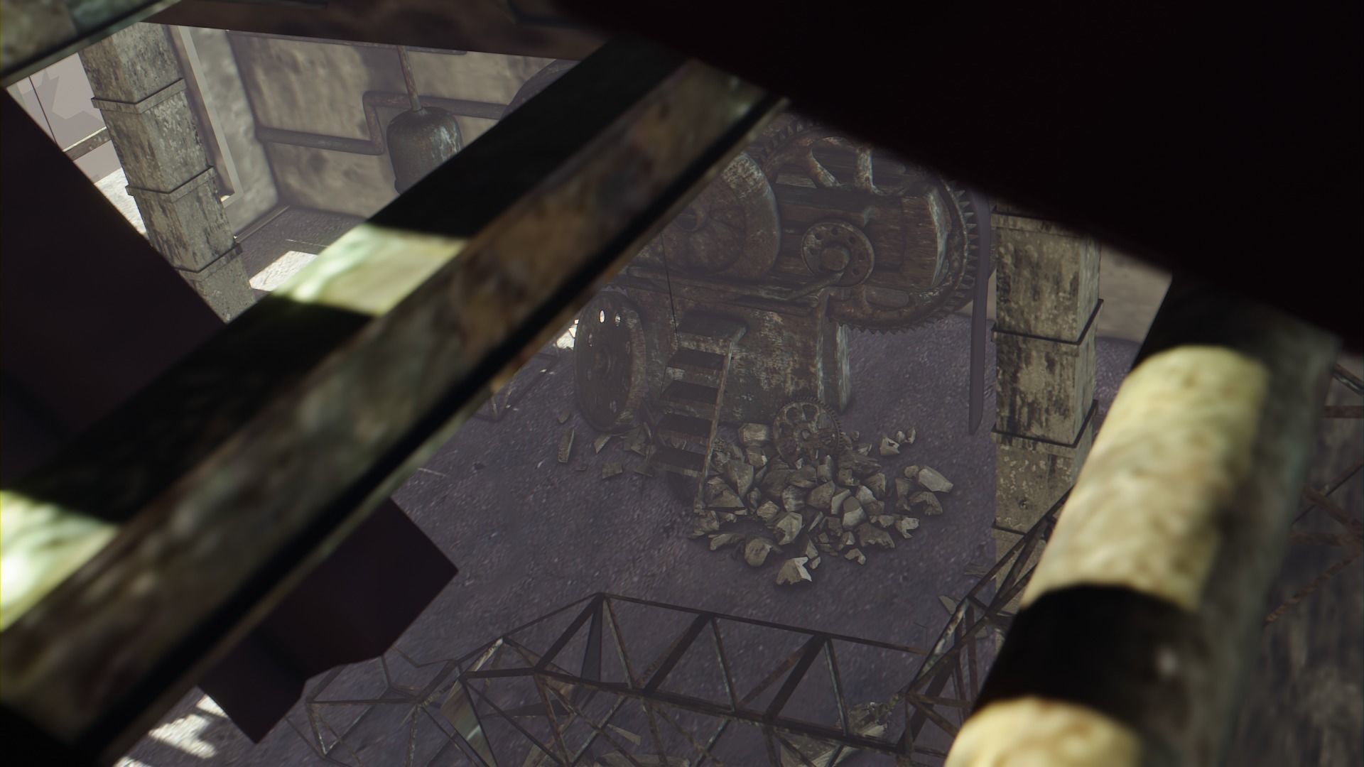 Old Factory building Low-poly 3D model_3