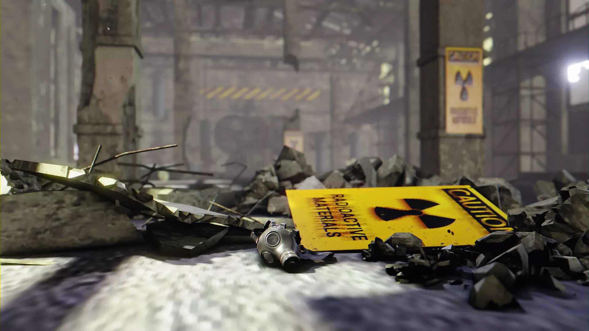 Old Factory building Low-poly 3D model_0