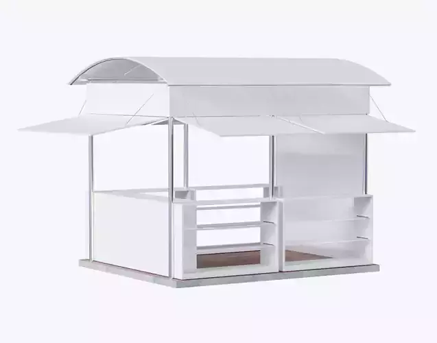 Kiosk - Outdoor Version Low-poly 3D model