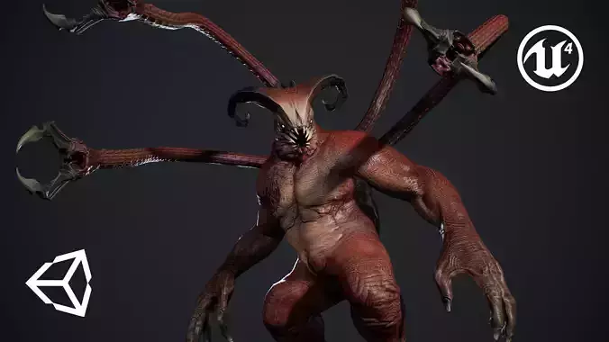 Fat Demon 2 Low-poly 3D model