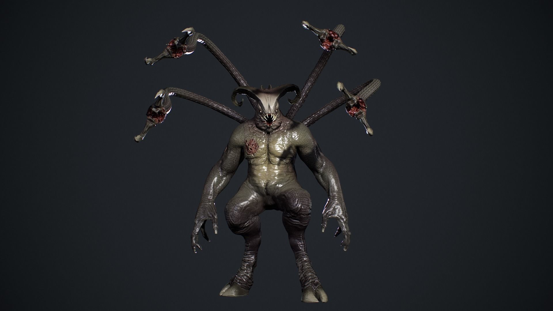 Fat Demon 2 Low-poly 3D model_13