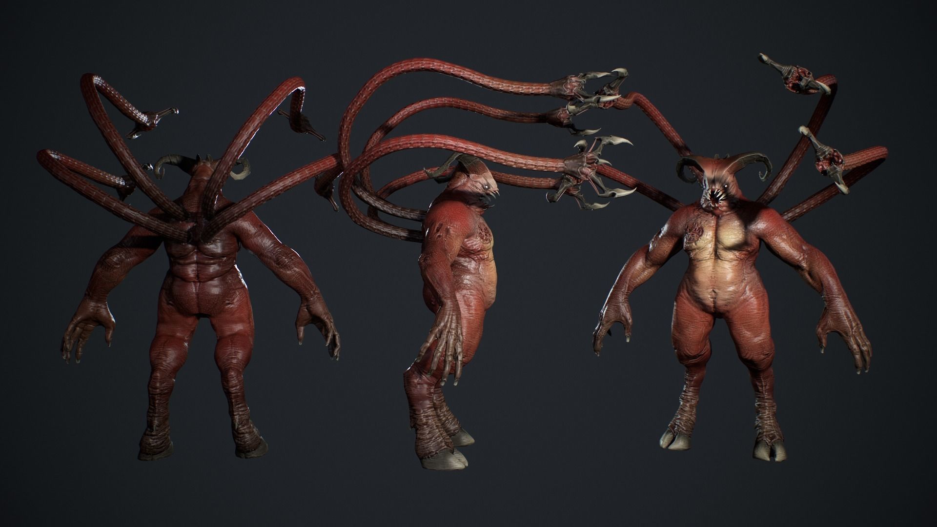 Fat Demon 2 Low-poly 3D model_7