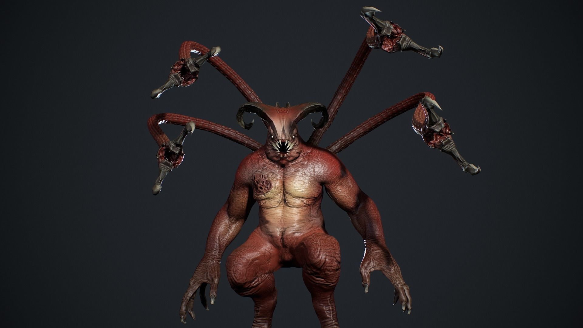 Fat Demon 2 Low-poly 3D model_11