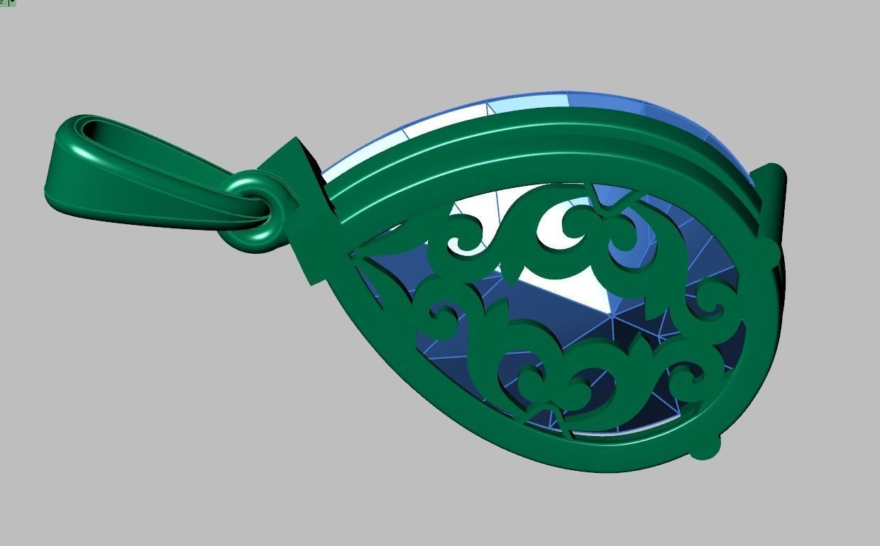 Pendant model 3D 0261 printable model8- 3D print model_10
