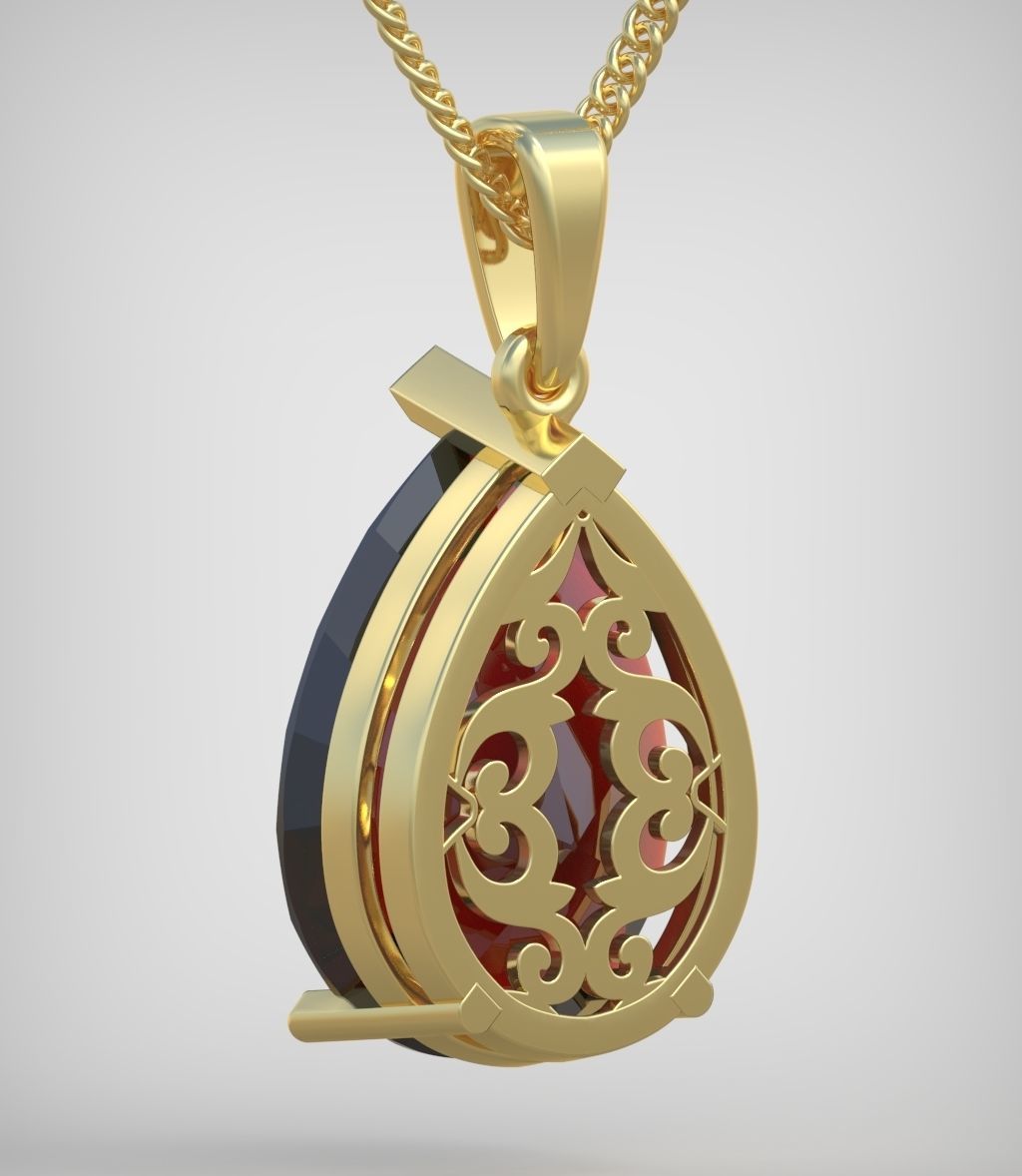 Pendant model 3D 0261 printable model8- 3D print model_4