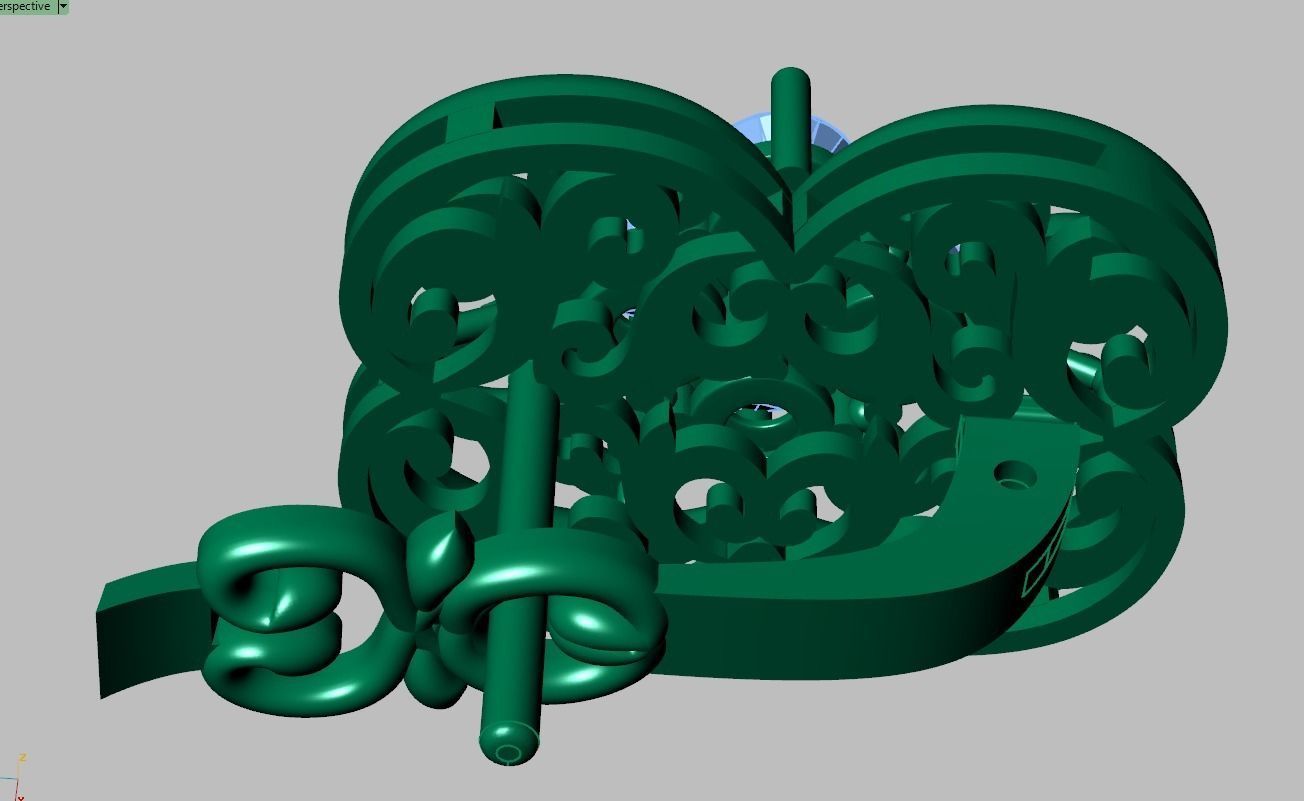 Earring model 0353 3D printable model10 3D print model_10