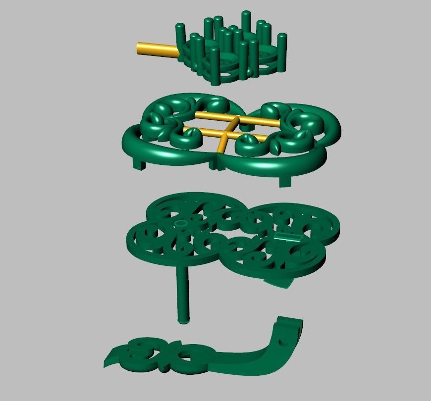 Earring model 0353 3D printable model10 3D print model_11