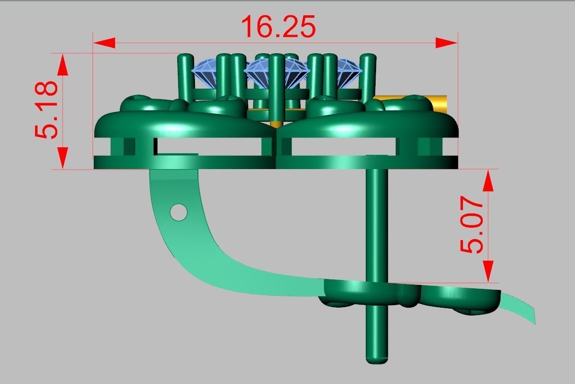 Earring model 0353 3D printable model10 3D print model_8
