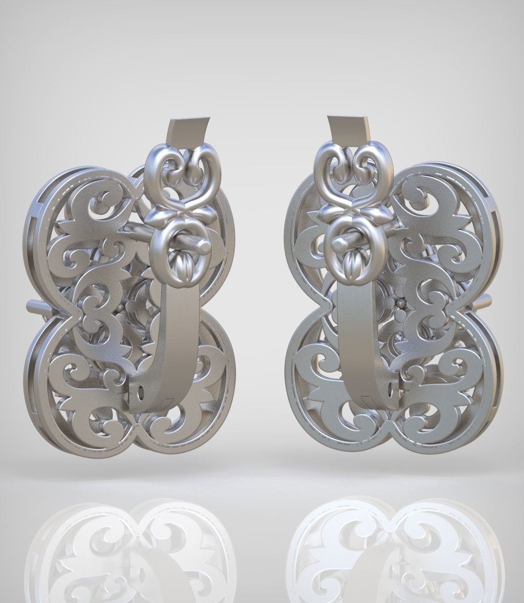 Earring model 0353 3D printable model10 3D print model_5