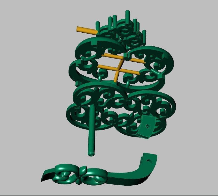 Earring model 0353 3D printable model10 3D print model_13