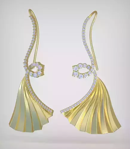 Earring model 0354 3D printable model15 3D print model