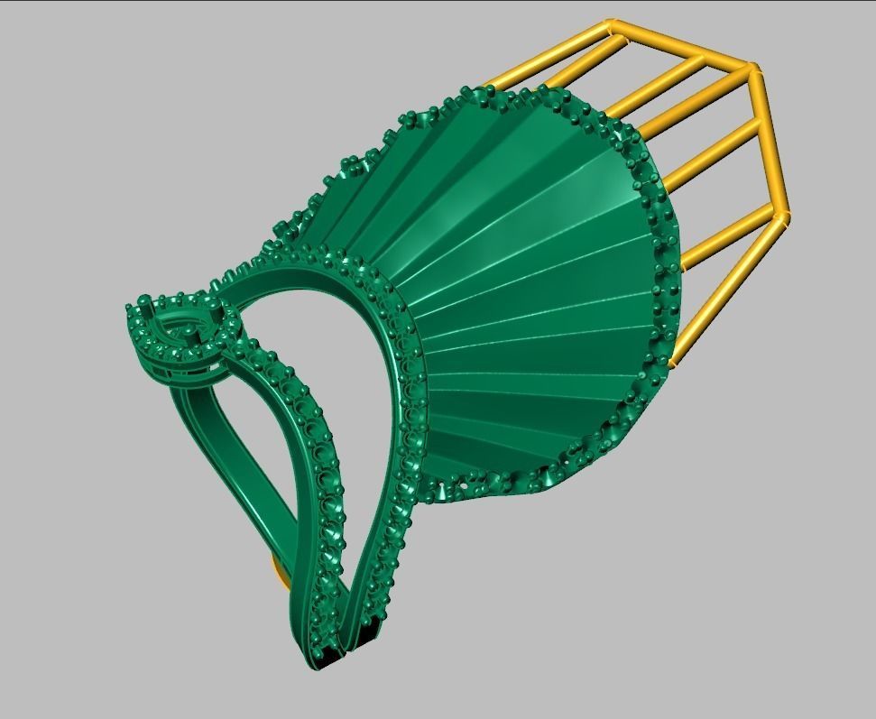 Diamond ring 0596 3D printable model9 3D print model_16