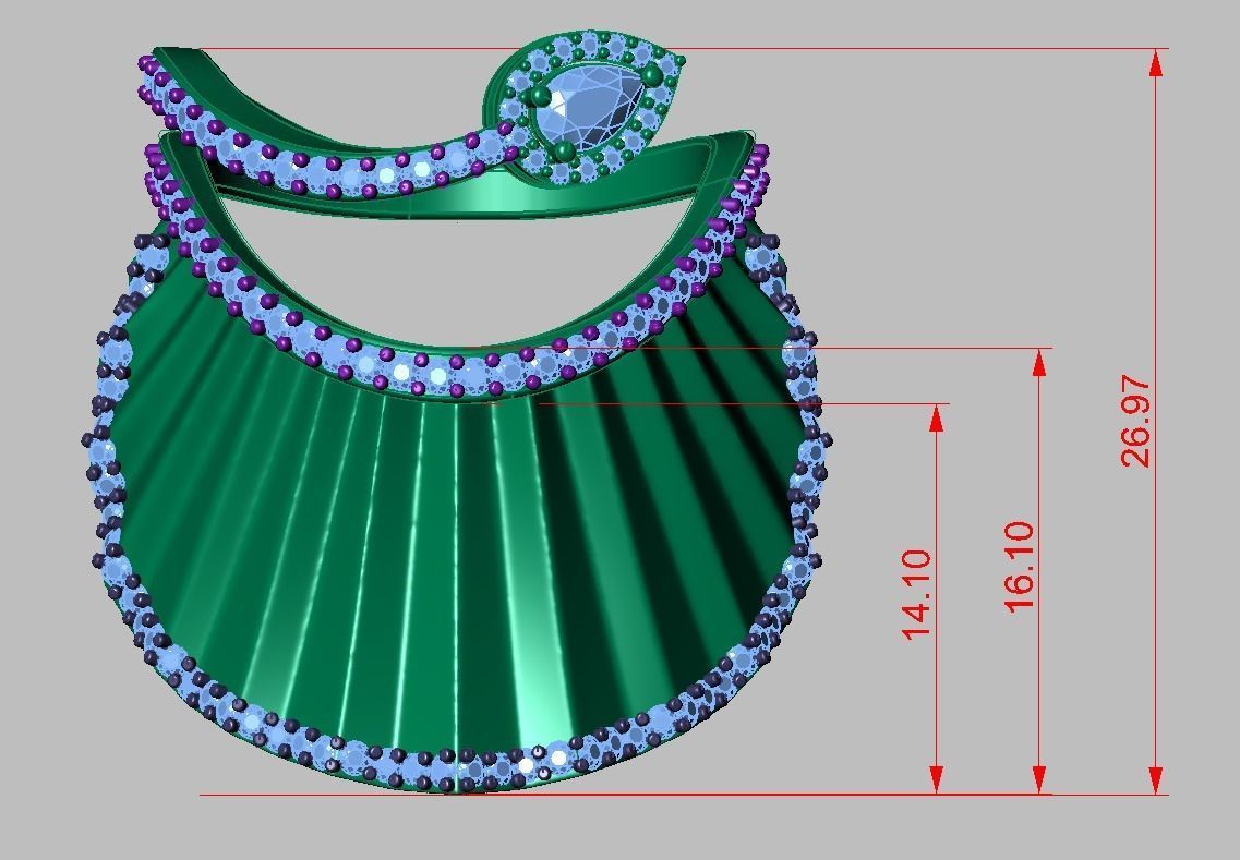 Diamond ring 0596 3D printable model9 3D print model_14