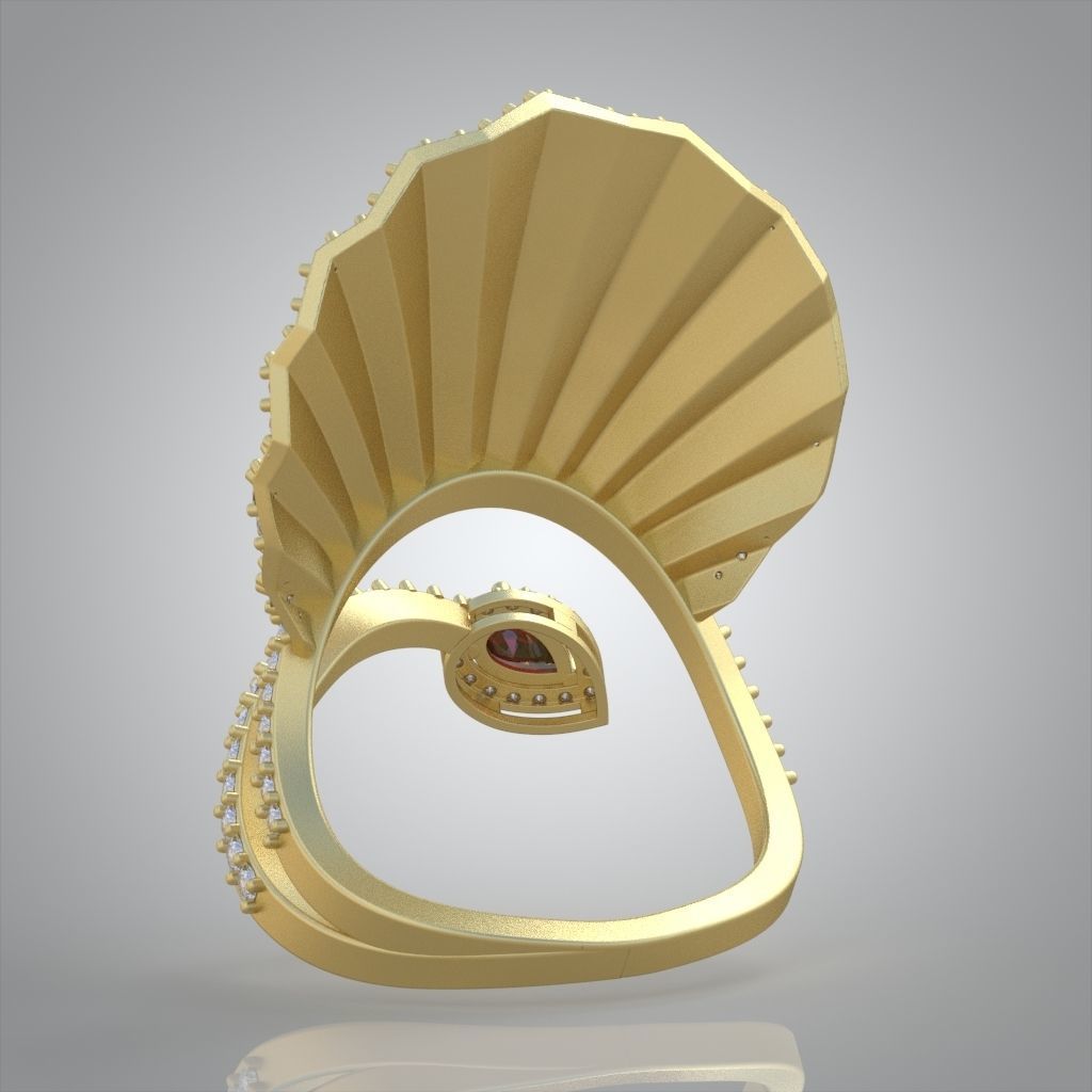Diamond ring 0596 3D printable model9 3D print model_11