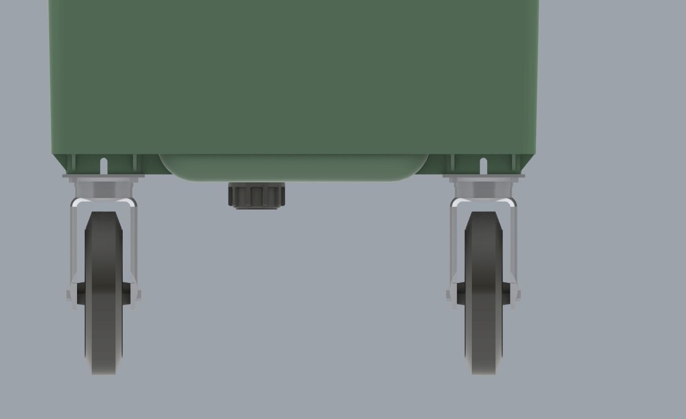 Weber Mobile Waste Container Garbage Dumpster Low-poly 3D model_17