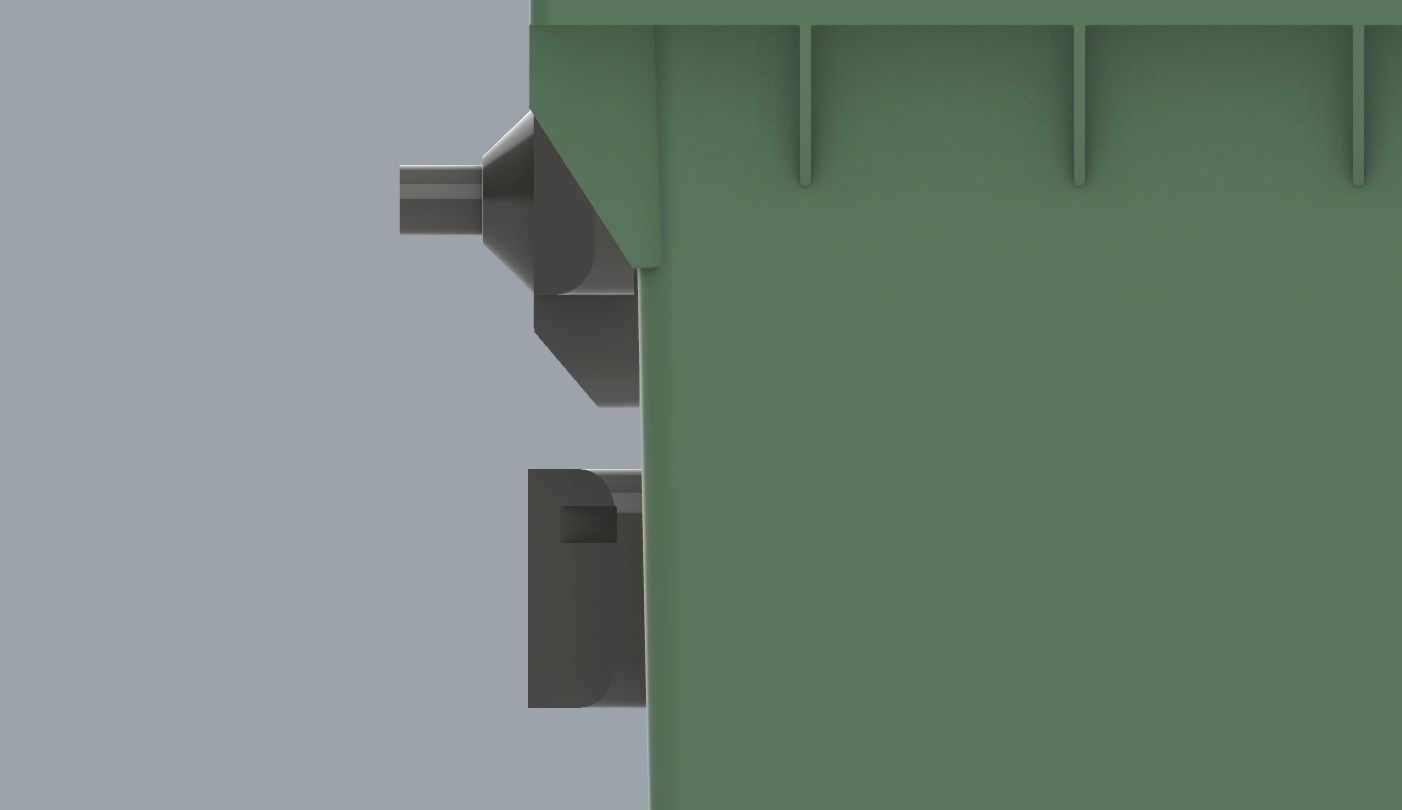 Weber Mobile Waste Container Garbage Dumpster Low-poly 3D model_23