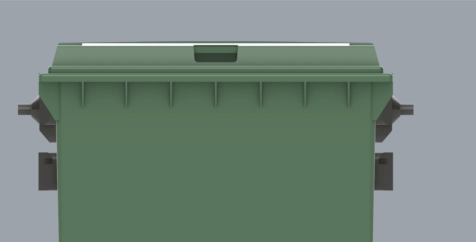 Weber Mobile Waste Container Garbage Dumpster Low-poly 3D model_21