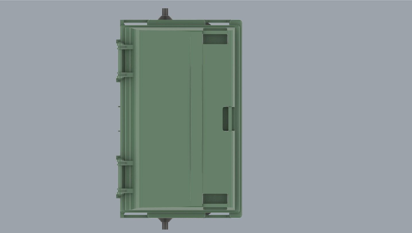 Weber Mobile Waste Container Garbage Dumpster Low-poly 3D model_14