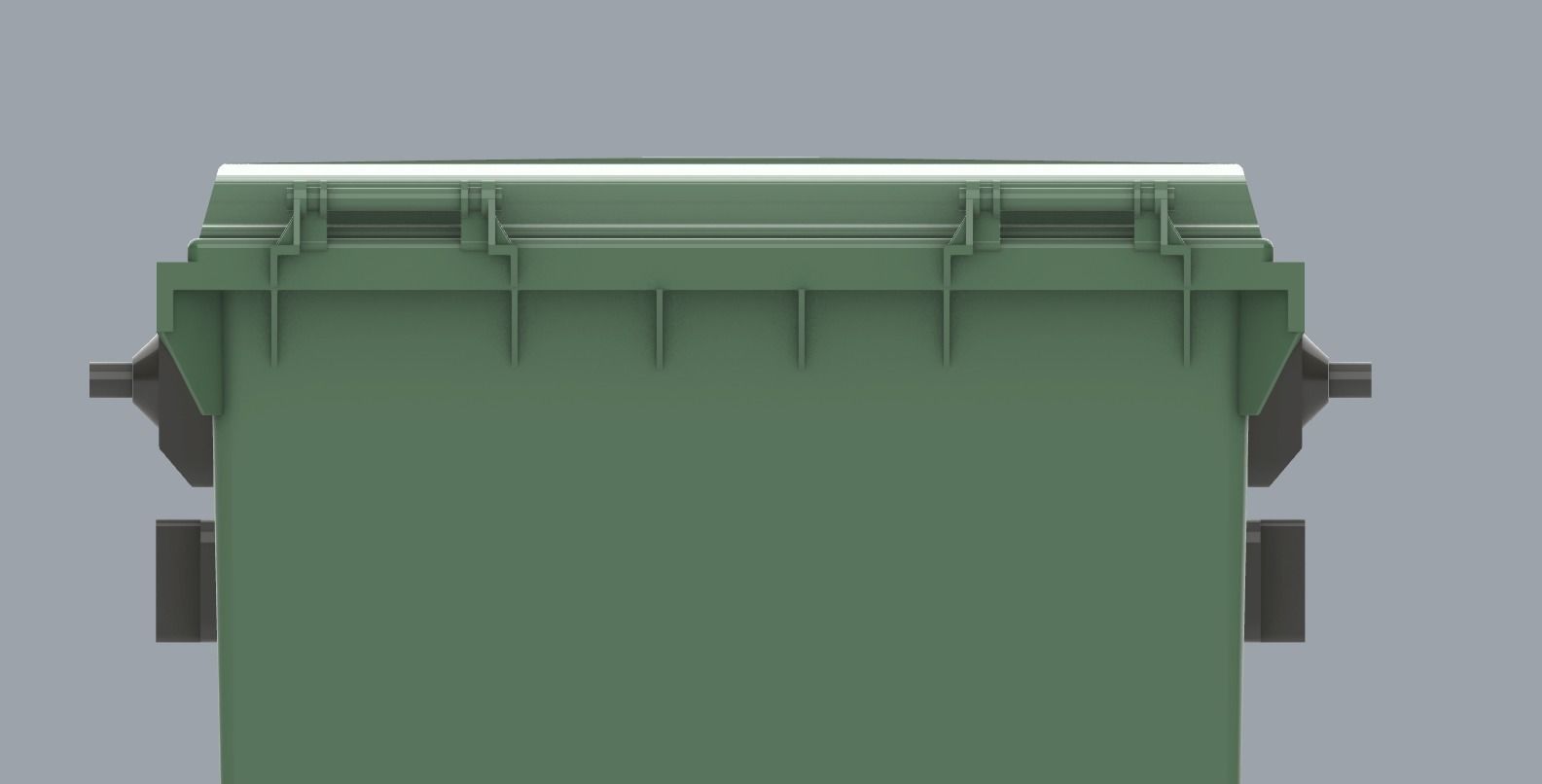 Weber Mobile Waste Container Garbage Dumpster Low-poly 3D model_25