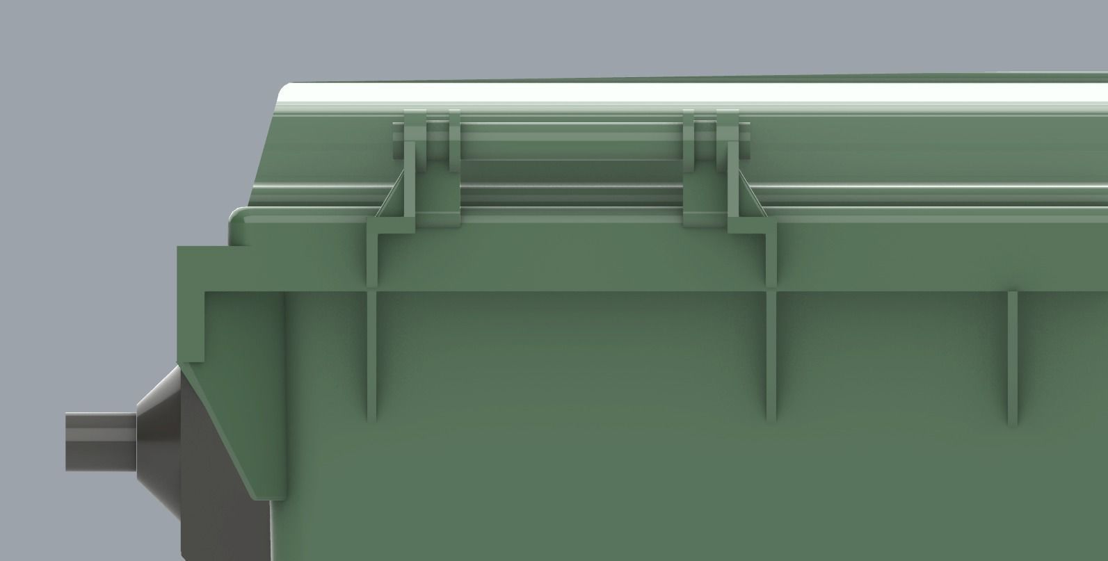 Weber Mobile Waste Container Garbage Dumpster Low-poly 3D model_26