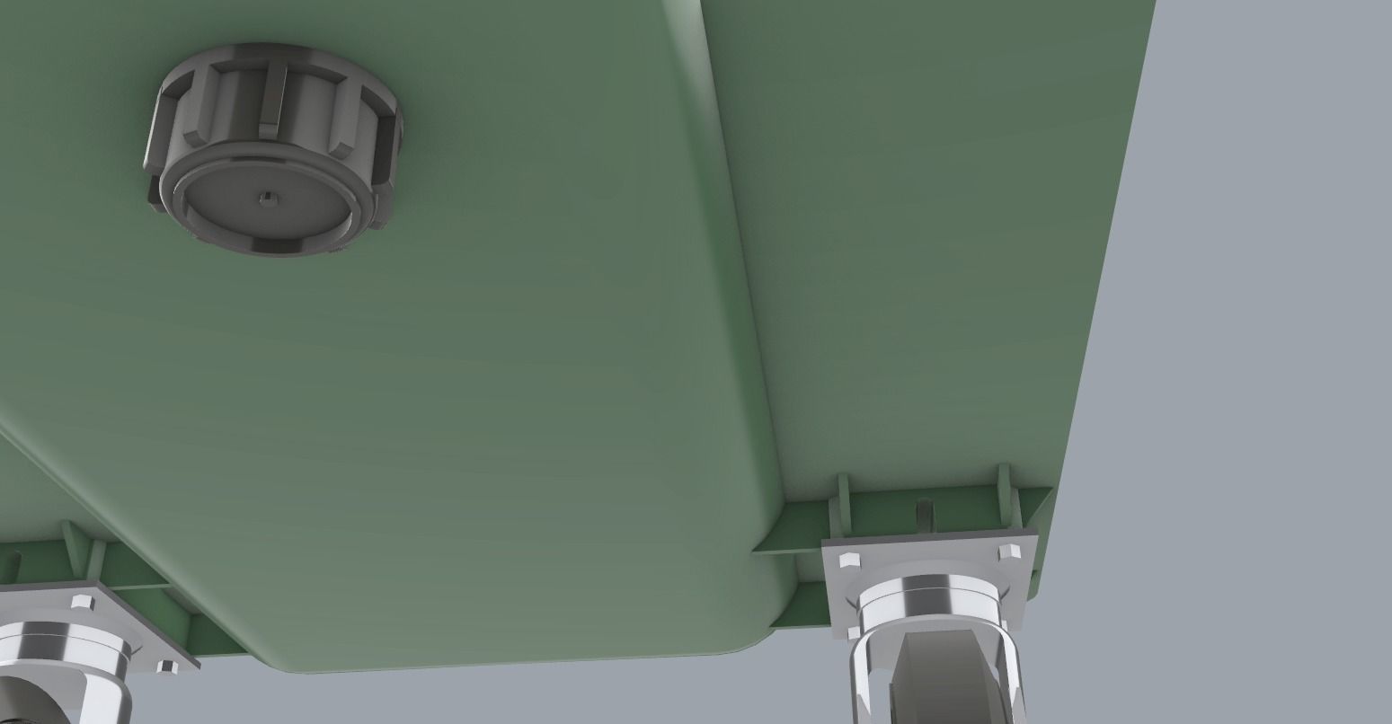 Weber Mobile Waste Container Garbage Dumpster Low-poly 3D model_13