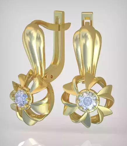 Earring model 0354-2 3D printable mode11