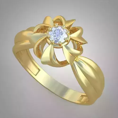 Diamond ring 0597 3D printable model15