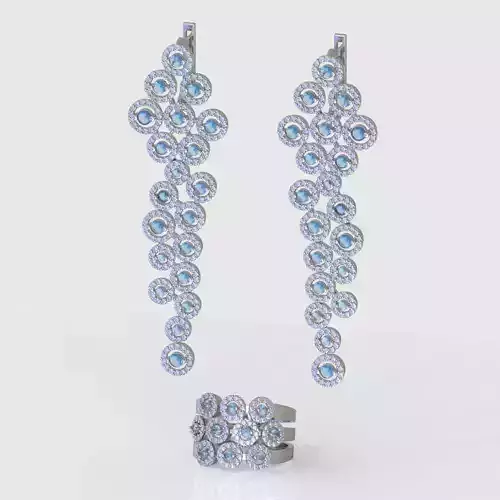 Ring and Earring Set 3D printable model 0105