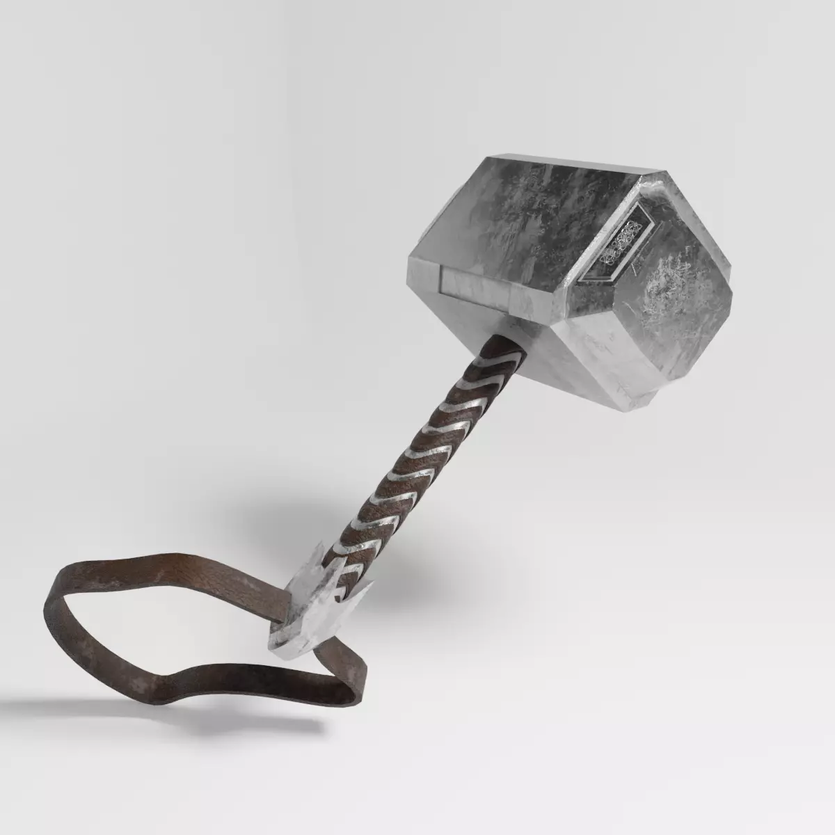 Thor s Hammer Mjolnir Low-poly 3D model
