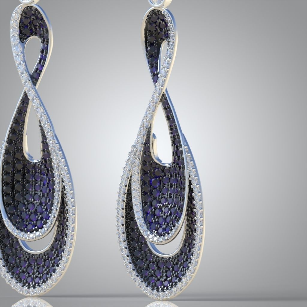 Earring model 0251-2 3D printable model15 3D print model_3