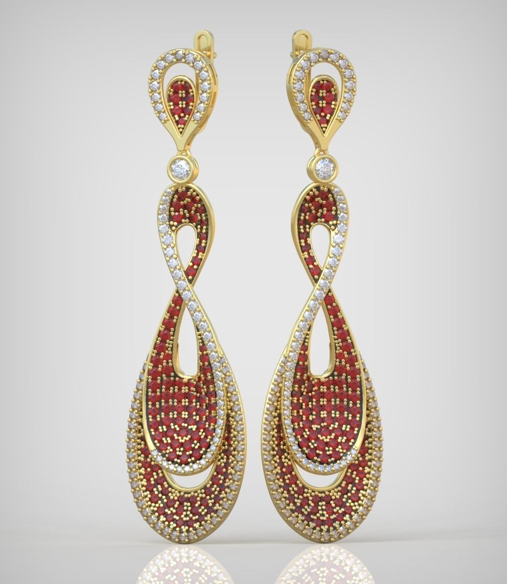 Earring model 0251-2 3D printable model15 3D print model_12