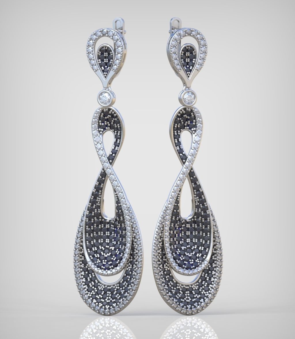 Earring model 0251-2 3D printable model15 3D print model_5