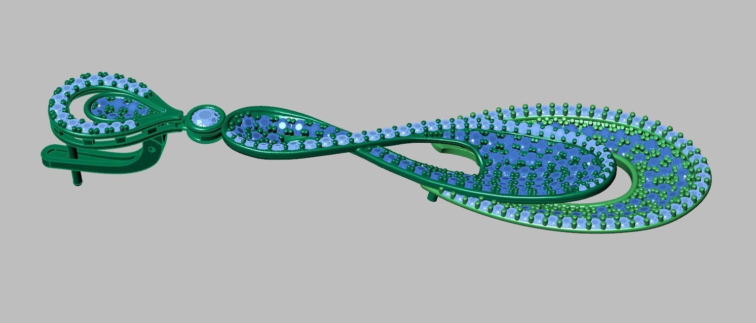 Earring model 0251-2 3D printable model15 3D print model_9