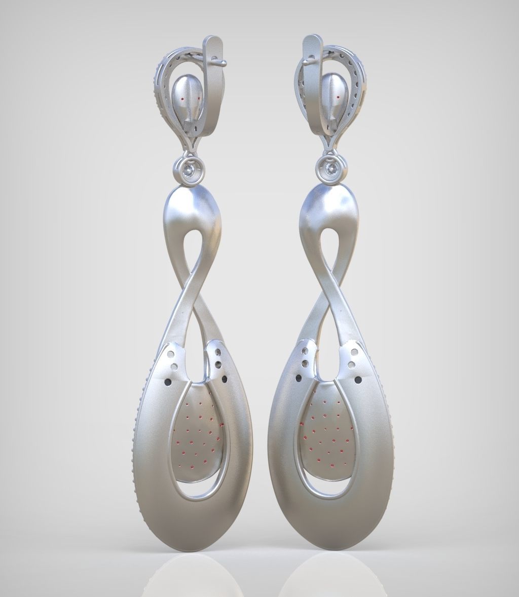 Earring model 0251-2 3D printable model15 3D print model_6