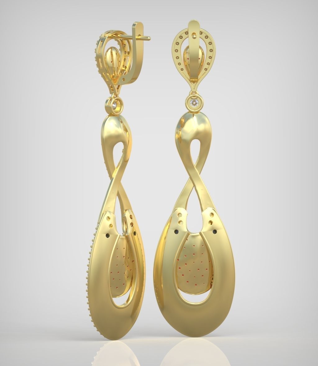 Earring model 0251-2 3D printable model15 3D print model_4