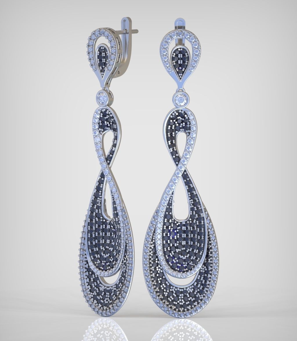 Earring model 0251-2 3D printable model15 3D print model_8
